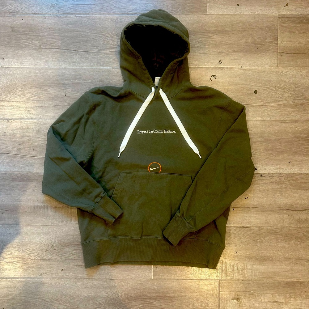 Nike NSW Cosmic Balance Pullover Hoodie Mens Medium Olive Green